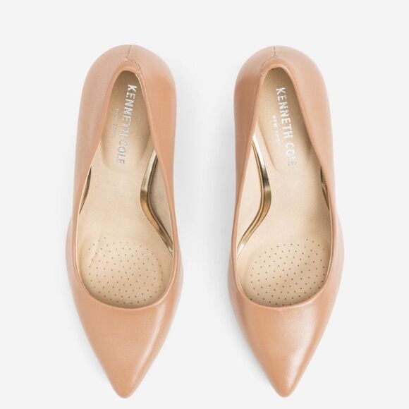 Kenneth Cole RILEY 85 LEATHER HEEL WITH REBOUND size 8 latte NWT in box - Picture 4 of 14